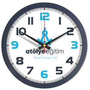 V30-334-L Lacivert Plastik Duvar Saati küçük görsel