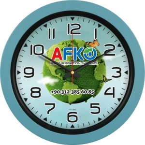V30-346-CMV Çelik Mavisi Plastik Duvar Saati küçük görsel