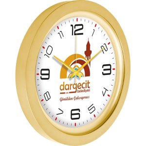 V30-741-A Altın Metalize Duvar Saati