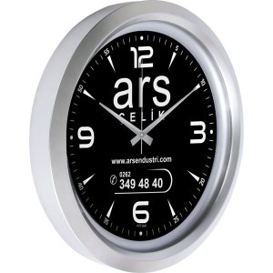 V30-743-G Gümüş Metalize Duvar Saati